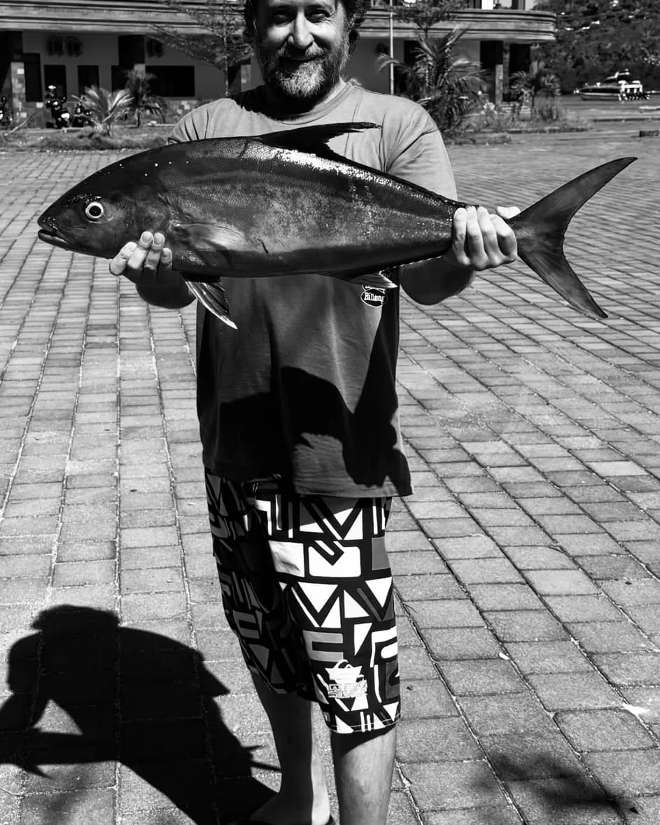 A guest on the dock with the day’s catch