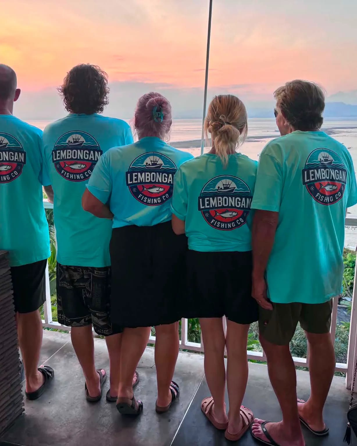 The Lembongan Fishing Co crew at the end of the day